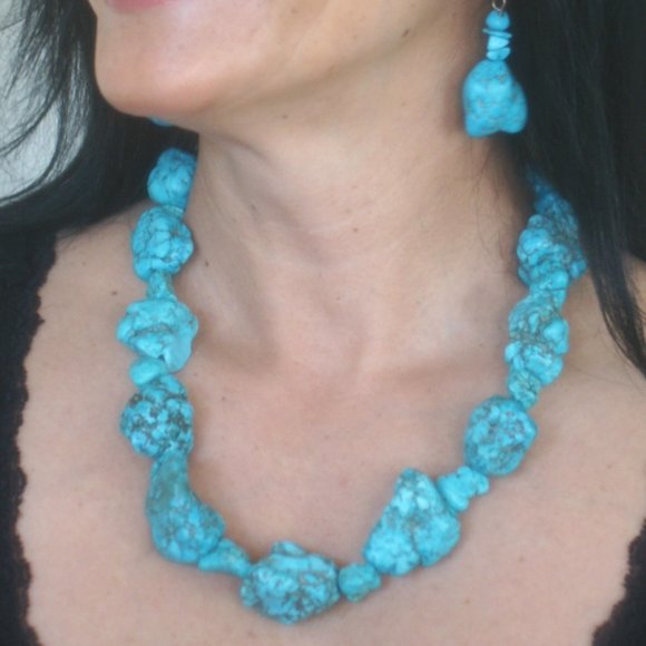 Karen Kettering Designs Jewelry - 💖💖🥂HOST PICK🥂💖💖 Turquoise Necklace Set 20In. /NS59